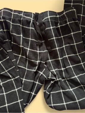 Goodfellow & Co Black and White Windowpane Drawstring Pants